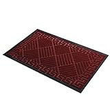 XUERUI バリヤーマットドアマットゴムバック媒体ランナーバリヤーマットルグ（50CM * 80CM） ( 色 : 赤 )