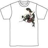 和柄Tシャツ緑龍 白 M M