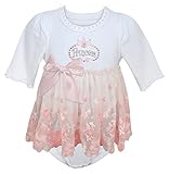Stephan Baby Angels in Lace Pink Princess All-in-One Lace Trimmed Diaper Cover with Embroidered and 