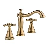 Delta KLDCA-WS-3597H295-CZ Cassidy Lavatory Faucet Kit with Metal Cross Handles, Champagne Bronze Ch