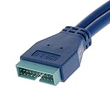 B Blesiya USB 3.0〜20ピン　アダプタケーブル　マザーボード　デュアルUSB 3.0　プラグ＆プレイ　ブルー