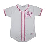 Girls Oakland Athletics Athletic Dri - Fit Glitter野球ジャージー L 14 ホワイト