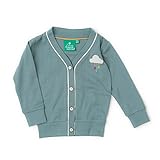 ポインテル カーディガン - ブルー - Pointelle Cardigan - Still Water Blue - フェアトレード オーガニックコットン - Fairtrade Organic 