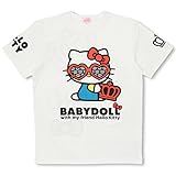 ベビードール サンリオ ハローキティメガネTシャツ レディース HELLO KITTY ホワイト