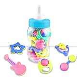 楽しいベビーRattleセット| 12個のTeether Toy Play Set Non ToxicカラフルFirst Time Toddler幼児Teething SensoryサポートToy w