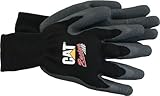 CAT CAT017401M Poly cotton knit back with fully coated latex palm Glove Medium [並行輸入品]