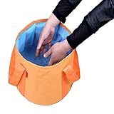 FASSYON おしゃれ ソフトバケツ バーベキュー 園芸用バケツ 防水 フィッシング アウトドア 洗車用 超軽量 釣り道具 折り畳みバケツ 10L (C6)