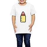 ファッション 子供 赤ちゃん ベビー ストローボトル Ｔシャツ 100%棉 White Size 3 Toddler