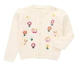 (コ-ランド) Co-land キッズ カーディガン 長袖 セーター ニット コート 花柄 子供服 女の子 女児 ジャケット クルーネック 上着 トップス ホワイト 100