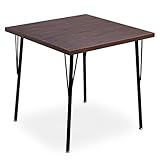 LOWYA （ロウヤ） ダイニングテーブル テーブル単品 ダイニング 2人用 選べる組合せ 無垢材テーブル 幅75cm 正方形 メタル脚 新生活