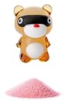 花市場直送便 ミニチュアガラス たぬき立ち & カラーサンド パステルピンク