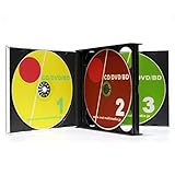 CDケース 日本製マルチCDケース 3枚収納 24mm厚 ブラック 3個