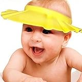 (ミネトメ)Minetom　ハビナース 　シャンプーハット　子供用帽子　大きさが調整可能　シャワー用防水帽　安全　保護　風呂浴室　キッズ子供　男女兼用　（　イエロー　）