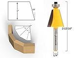 Yonico 13912q 15度 斜角 エッジフォーミング ルータービット 1/4インチ (6.3mm)シャンク