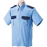 ジーベック XEBEC/警備服 半袖シャツ/警備服 切替半袖シャツ カラー：42_サックス サイズ：LL 品番：18301
