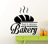 Bakery shop wall decalベイカーBakeshopロゴキッチンカフェレストランビニールステッカーホームインテリアアート装飾Any Kids Girl Boy部屋防水ビニールウォールス
