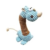 ベビー 子供用 おもちゃ ペット用品 犬 おもちゃ 縫いぐるみ 噛むおもちゃ キリン 小動物 面白い かわいい ロープのおもちゃ 投げるおもちゃ ブルー
