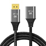 Xiwai DisplayPort 1.4 8K 60hz 延長ケーブル オス-メス ウルトラHD UHD 4K 144hz DP to DPケーブル 76804320 ビデオ PC ノートパソコン TV モデル: DP-031-1.0M