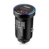 Hootek シガーソケット USB-C 急速充電器 Type-C 2ポート 38W/PD&QC3.0対応/USB-C&USB-A/超小型/12V-24V カーチャージャー タイプC 車 充電器 シガーソケット タイプC しがーソケット USB Cタイプ iPhone 17/16、iPad Pro/Mini/Air、Galaxy S26、Pixel 7 その他Android対応(ブラック)