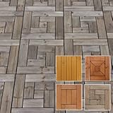 ウッドデッキパネル【Cタイプ】【ダークブラウン】54枚セット