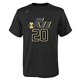 NBAユタ州ジャズBoys Youth Hyper名前と番号半袖Tシャツ, Large ( 14 – 16 )、ブラック