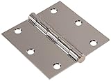 The Hillman Group 852824 3-1/2" Residential Door Hinge - Square Corner - Removable Pin - Full Mortis