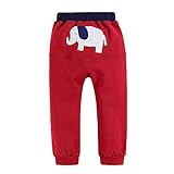 【SEBLES】ベビー服 パンツ ボトムス 長ズボン スウェット マスコット 動物 無地 綿 コットン カジュアル アップリケ アニマル 動物 ユニセックス 男の子 女の子(タイプE,73cm)