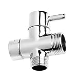 Lovoski 高品質　1/2インチ　弁ダイバータ　バス　便器　噴霧器　シャワーヘッド　T-アダプター　3方向