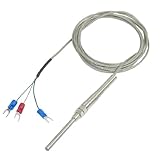 uxcell　熱電対　温度センサー　PT型　プローブ　50mm x 5mm 2 M　0-400C