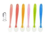 Baby Spoons BPA Free Soft Silicone Set for Feeding by Ashtonbee by Ashtonbee