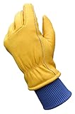 Wells Lamont Leather Work Gloves, Insulated Grain Cowhide, HydraHyde, Large (1202L) by Wells Lamont