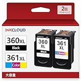 BC-360XL BC-361XL キャノン 用 360 361 インク BC-360 BC-361 大容量 TS5430 リサイクルインク BC360 ブラック + BC361 3色カラー 2個セット 対応機種 Canon 用 PIXUS TS5430 TS5330 プリンター 残量表示 日本語取扱説明書付き