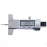 Young Sellers 0.01mm デジタル タイヤ溝 デプスゲージ測定 0-25.4mm デジタル シルバー