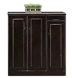 大川家具 ハーティーカンパニー 下駄箱 90cm幅ロータイプ ブラウン(oz)242403