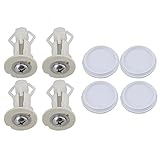 RdExPホワイトプラスチックトイレシートカバーヒンジ穴ブラインドナットTop Fixingスクリュー4個パック