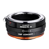 K&F CONCEPT マウントアダプター NIK(G)-FX IV Nikon対応 ニコン対応 Fマウント (G-Type）レンズ Fujifilm対応 富士フィルム対応 Xマウント 装着用 変換 レンズアダプター マニュアルフォーカス 絞りリング付き 艶消し仕上げ 反射防止 無限遠実現 メーカー直営店