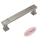 Cosmas ® 7155 – 96snサテンニッケルキャビネットハードウェアハンドルプル – 3 – 3 / 4 ( 96 mm )穴中心 – 10パック