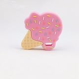 Mamimami Home 歯茎をマッサージ 歯がため 歯固め おしゃれアイスクリー 8x6.8cm シリコーン製 赤ちゃんの玩具 おしゃぶり　ペンダント 男の子 女の子 キュート 出産祝い 内祝い 