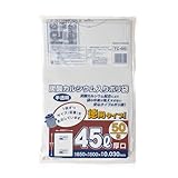 ジャパックス ゴミ袋 白半透明 横65㎝×縦80cm 厚さ0.03mm 45L 炭酸カルシウム 入り ポリ袋 容量表記 厚くて丈夫 徳用タイプ TC65 50枚入
