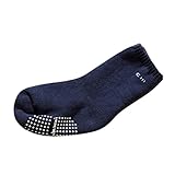 杜屋トヤ 赤ちゃん、ストライプ　英字　滑り止め靴下、床靴下、チューブ靴下、ストッキング　多色、灰色、ネイビー、イエロー、S、M　９-１０.5cm　0〜４歳の子供にぴったり