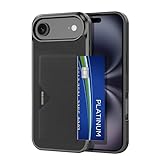 【ミニマリストには高】iPhone Air用の カバー カード収納 上質な手触り アイフォン Air 用の 背面カード収納 カバー 耐衝撃 軽量 薄型 ICカード収納 P-card スマホケースマホカバー 背面カードポケット(iPAir 、ブラック)