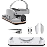 For Meta Quest 3 充電ドック Meta VR用 充電スタンド 可動式充電ドック VRタッチコントローラー対応 チャージング ステーション 急速充電 便利 オーバーチャージ保護 使用簡単 省スペース 充電可能バッテリー付き アクセサリー付き