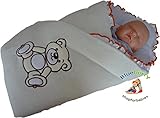 BlueberryShop Embroidered Jersey Swaddle Wrap Blanket Sleeping Bag for Newborn, baby shower GIFT 100