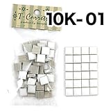 Ｔコレット10mm角モザイクタイル レギュラーカラー 小袋50個入 【10K-01】ホワイト