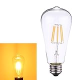 Docooler 4W/8W ST64 LED Filament Bulb Light AC220-240V E27 Base Vintage Retro Holiday Festival Decor