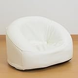 (DORIS) 子供 ソファ キッズ ソファ【パズ レザー調 アイボリー】 滑り止め加工 (KIC)