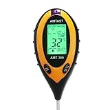 4 IN 1 Soil Moisture Monitor, Soil PH Value, Soil Temperature and Sunlight Intensity Tester, Hydrome