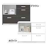 幅120cm キッチンカウンター レンジ台 完成品 (ブラウン)