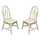 Fantasy Fields - Crackled Rose Thematic Kids Wooden 2 Chairs Set |?Imagination Inspiring Hand Crafte