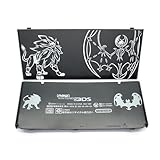 New3DS エクストラフェイスプレートシェル交換用シェル PKM ウルトラサン&ムーンエディション、新しい3DS小型ハンドヘルドコンソール用、DIY外側フロント&バックカバープレートブラックバックプレートA/E 2個